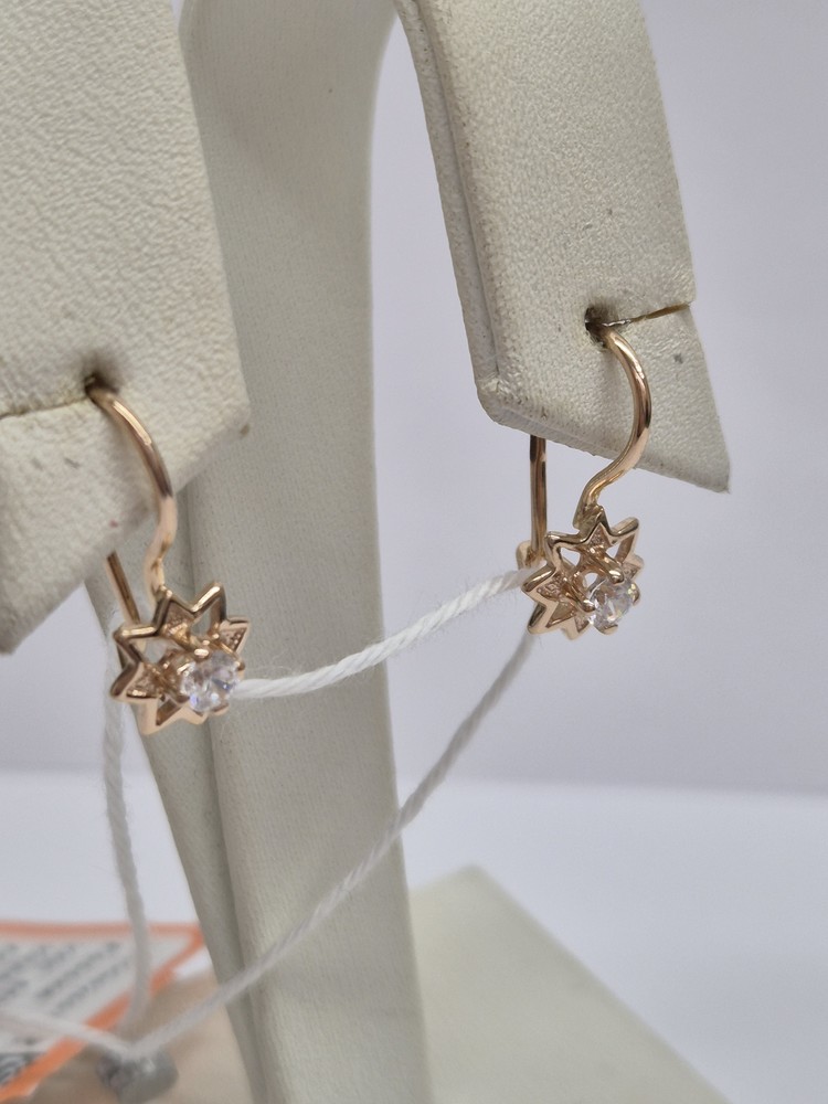 СЕРЬГИ С КАМНЕМ (Au 585)