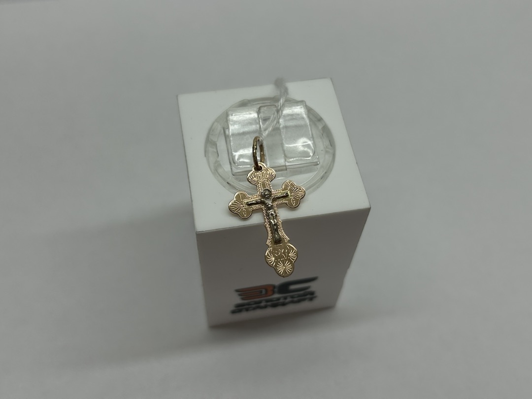 ПОДКБК585 ПОДВЕСКА КРЕСТ БЕЗ КАМНЯ (Au 585)