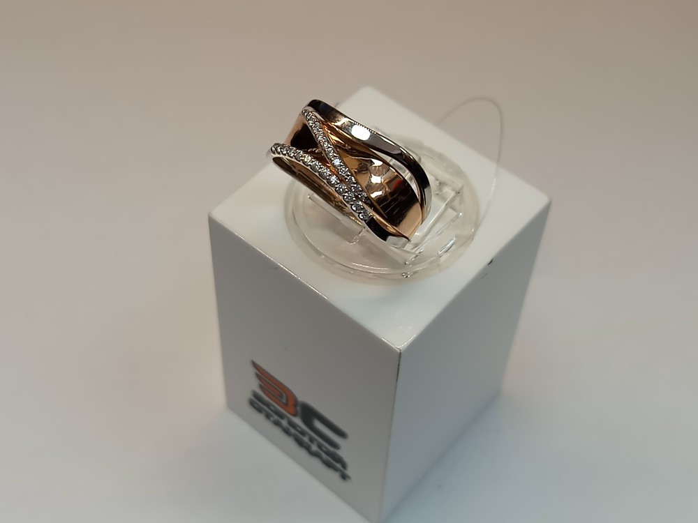 КОЛЬЦО С КАМНЯМИ (Au 585)