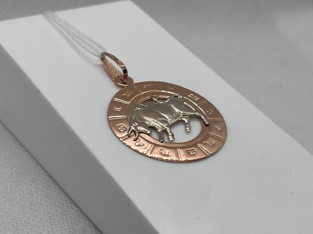 ПОДВЕСКА ЗНАК ЗОДИАКА ТЕЛЕЦ (Au 585)