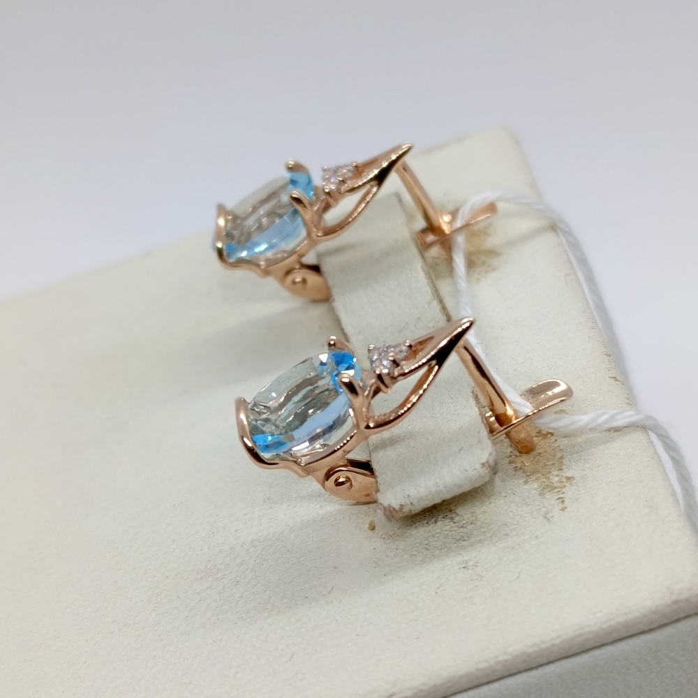 СКМИ585 СЕРЬГИ С КАМНЯМИ (Au 585)