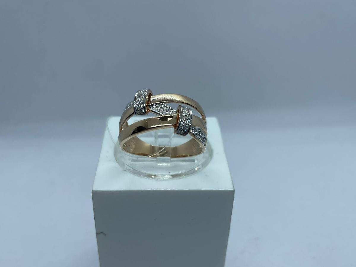 КОЛЬЦО С КАМНЯМИ (Au 585)