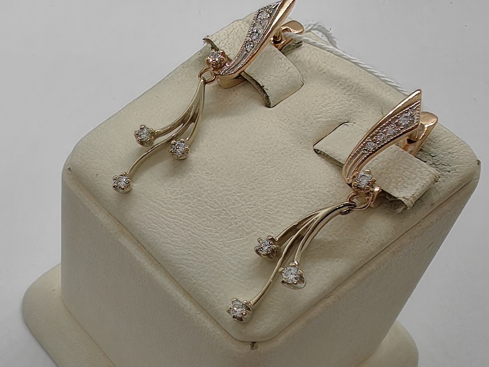 СЕРЬГИ С КАМНЯМИ (Au 585)