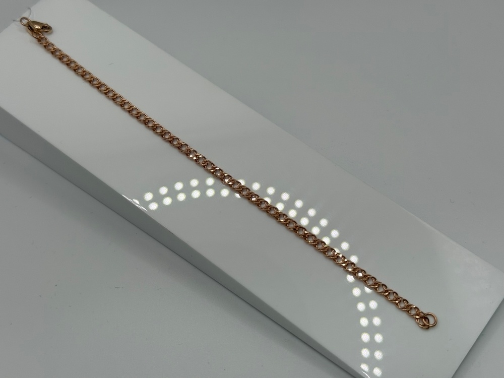 БРАСЛЕТ ПУСТОТЕЛЫЙ Ромб двойной (Au 585)