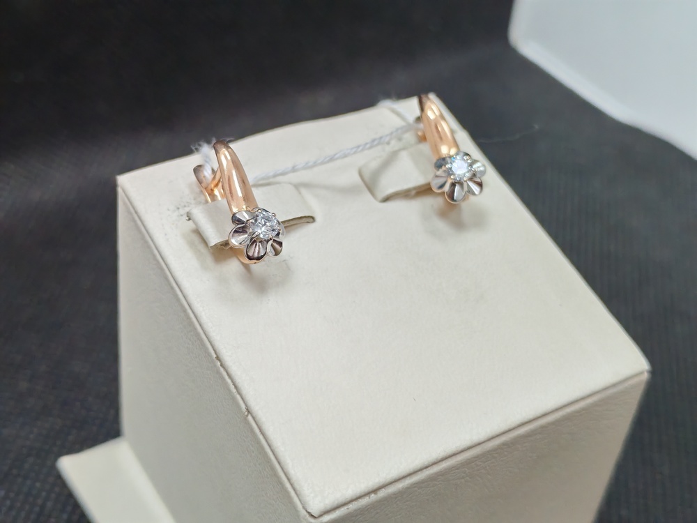 СКМИ585 СЕРЬГИ С КАМНЯМИ (Au 585)