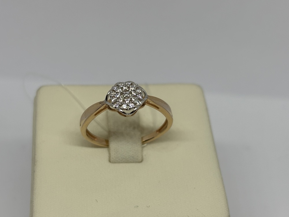 КОЛЬЦО С КАМНЯМИ (Au 585)