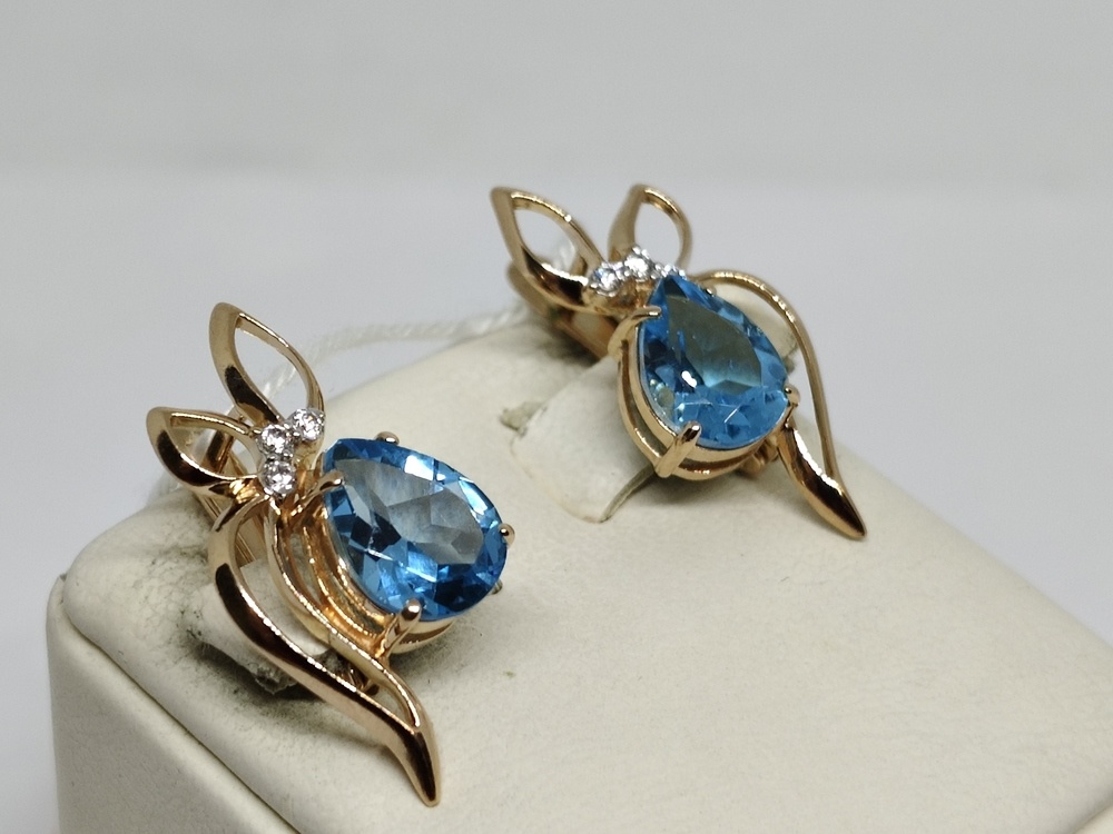 СЕРЬГИ С КАМНЯМИ (Au 585)