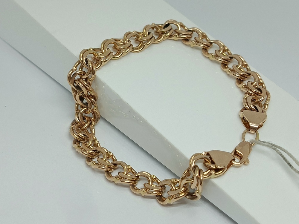 БЛБ585 БРАСЛЕТ ПОЛНОВЕСНЫЙ Бисмарк (Au 585)