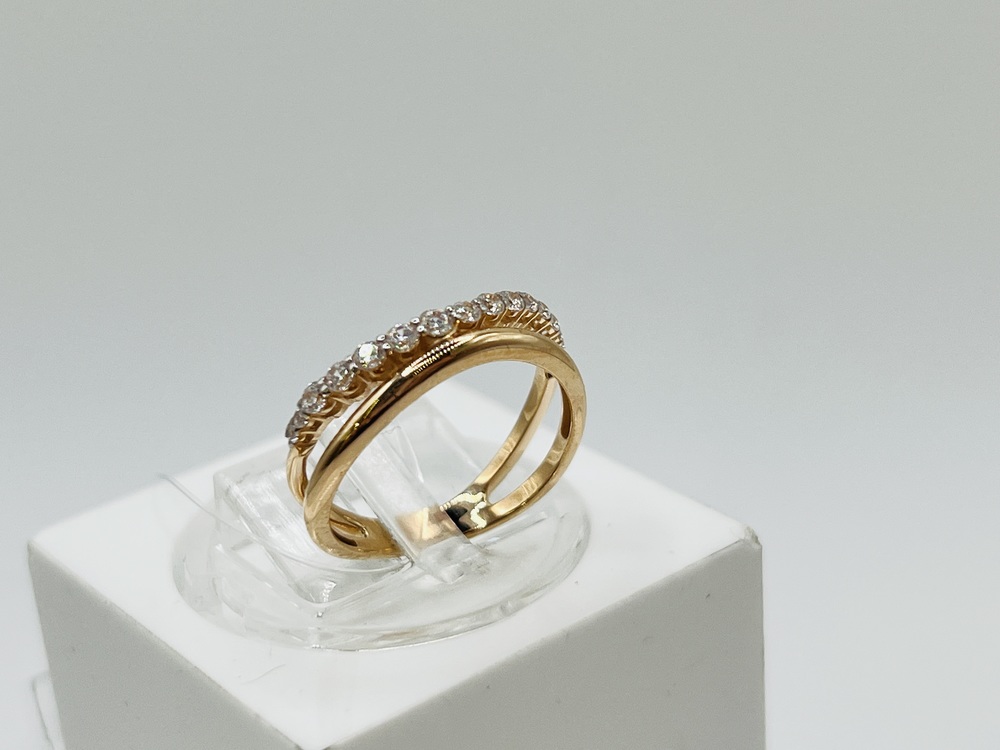 КОЛЬЦО С КАМНЯМИ (Au 585)