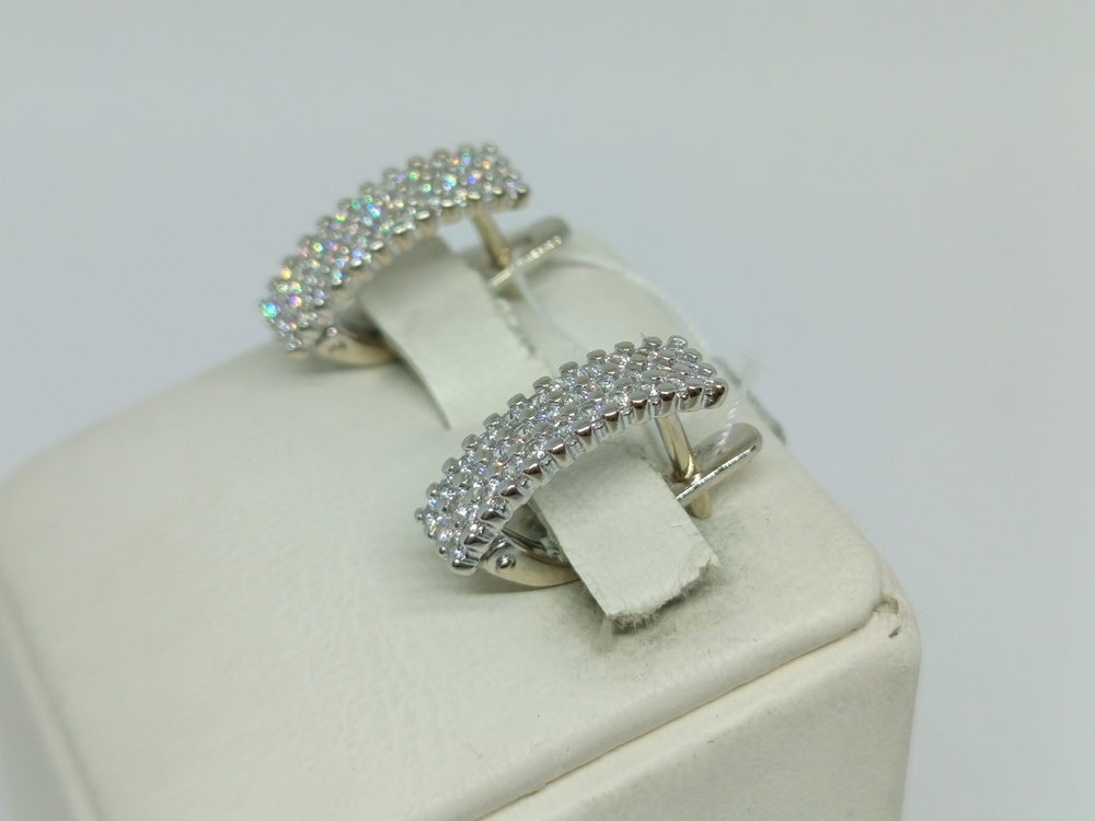 СКМИ585 СЕРЬГИ С КАМНЯМИ (Au 585)