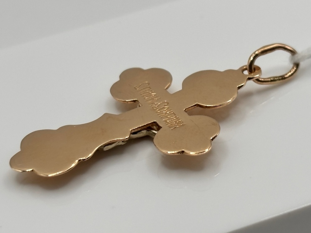 ПОДКБК583 ПОДВЕСКА КРЕСТ БЕЗ КАМНЯ (Au 583)