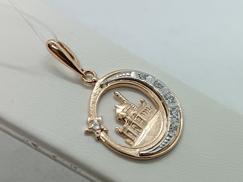 ПОДВЕСКА МЕЧЕТЬ с камнями (Au 585)