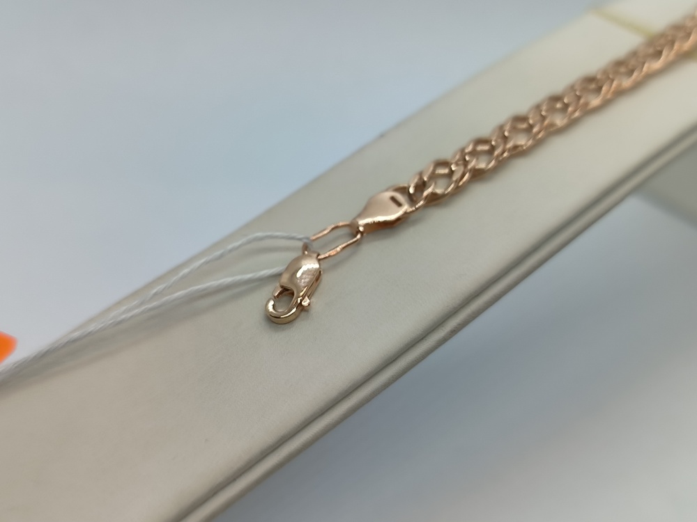 БРАСЛЕТ ПОЛНОВЕСНЫЙ Ромб двойной Au 585