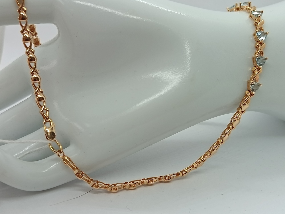 КОЛЬЕ С КАМНЯМИ Au 585