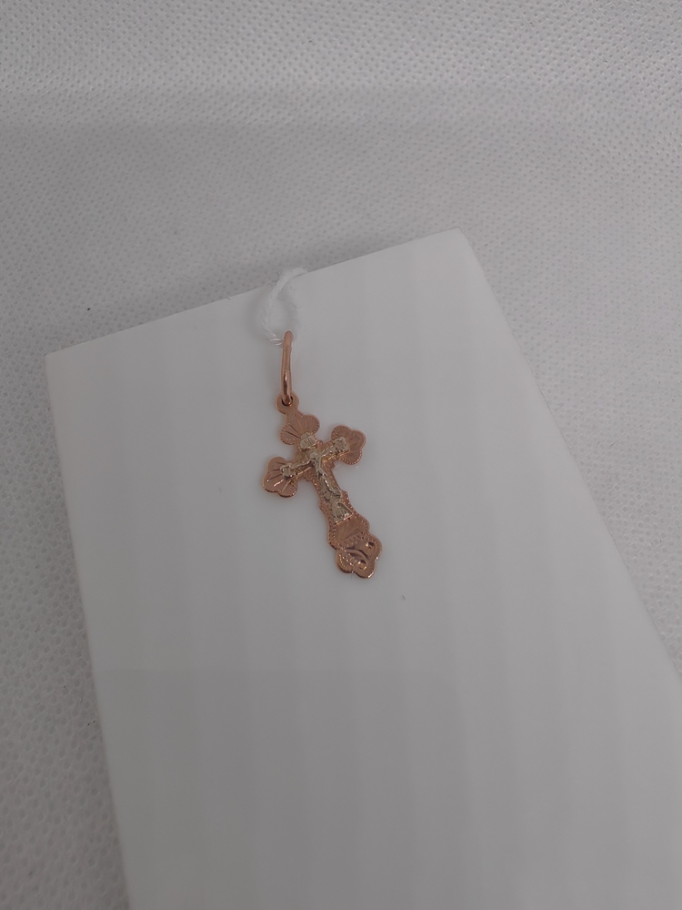 ПОДВЕСКА КРЕСТ БЕЗ КАМНЯ (Au 585)