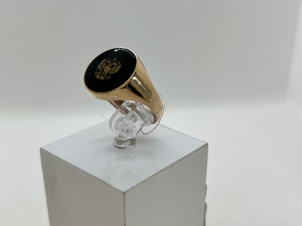 КОЛЬЦО ПЕЧАТКА оникс (Au 585)