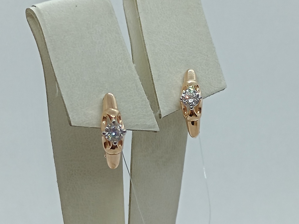 СЕРЬГИ С КАМНЕМ (Au 585)