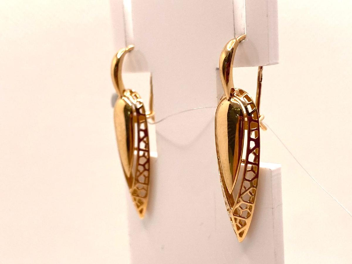 СЕРЬГИ ПЕТЕЛЬКА без камня (Au 585)