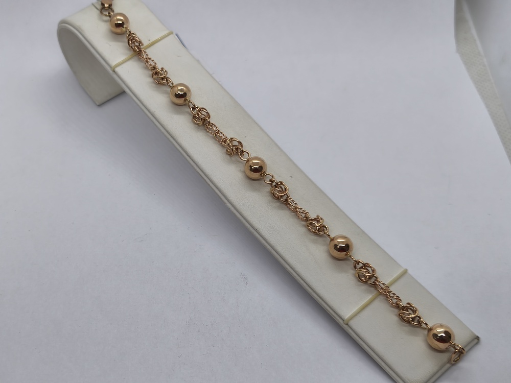 БРАСЛЕТ ПУСТОТЕЛЫЙ Фантазия (Au 585)