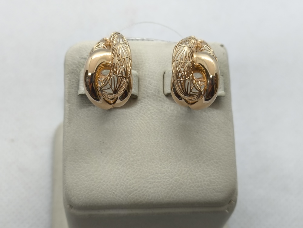 СЕРЬГИ БЕЗ КАМНЯ (Au 585)