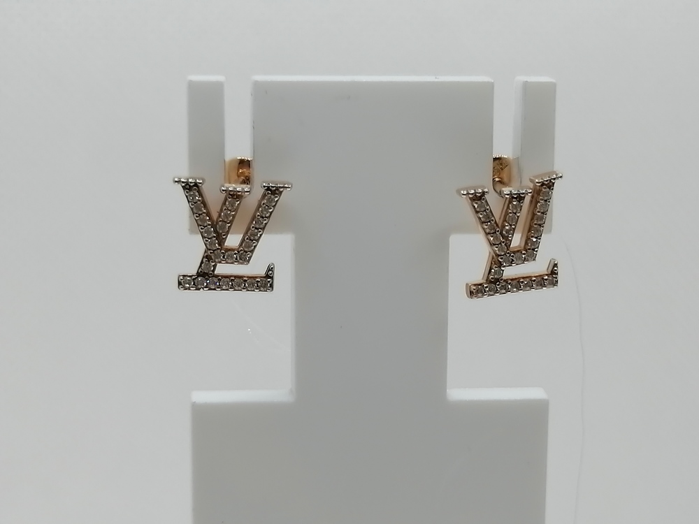 804-02280-10-00-20-00 СЕРЬГИ ПУСЕТЫ с камнями (Au 585)