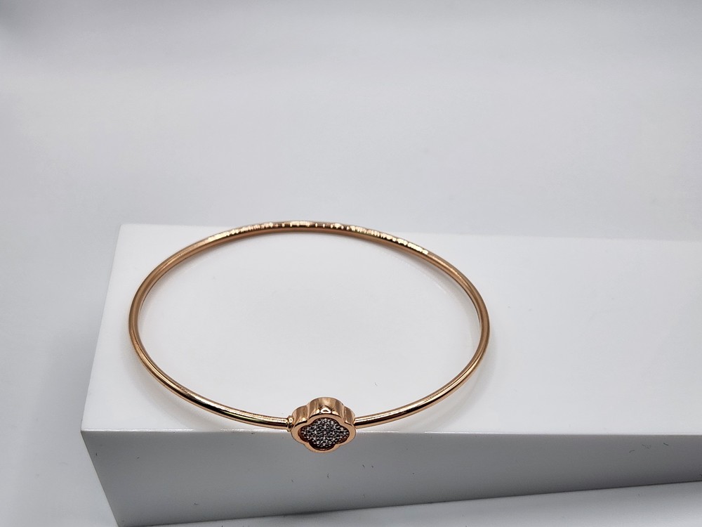 БЖКИ585 БРАСЛЕТ ЖЕСТКИЙ С КАМНЯМИ (Au 585)