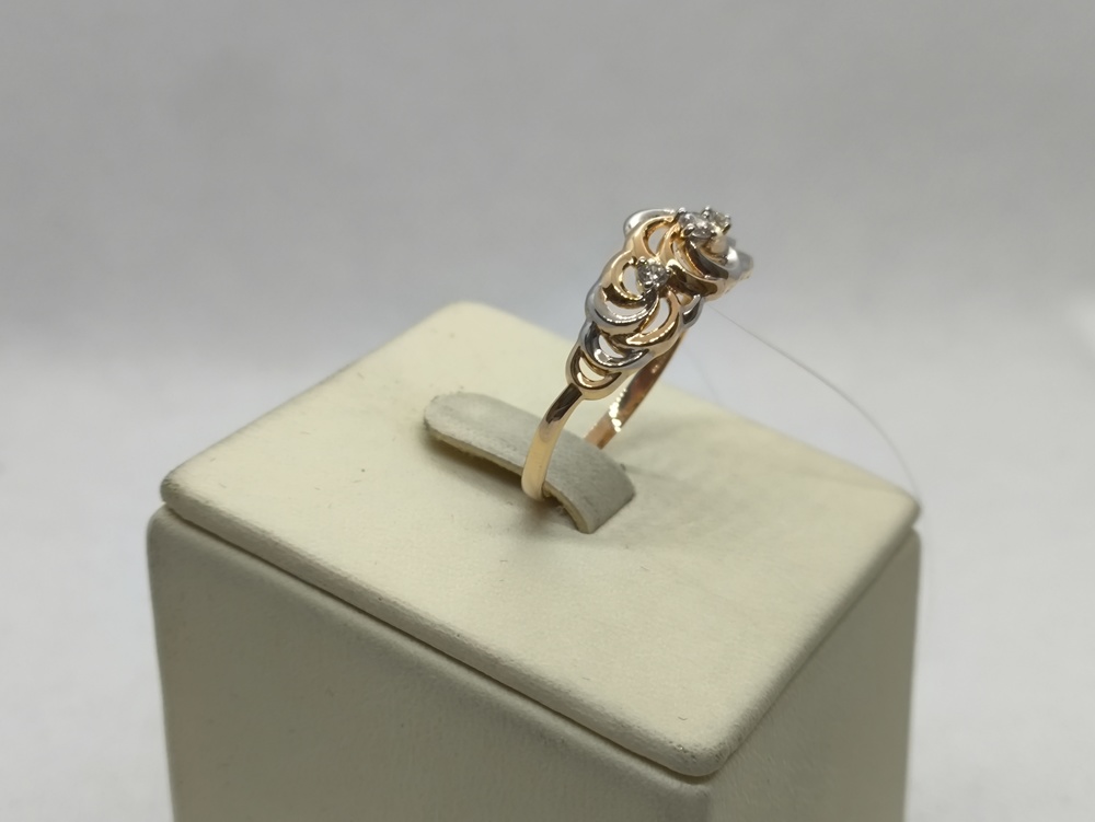 КОЛЬЦО С КАМНЯМИ (Au 585)