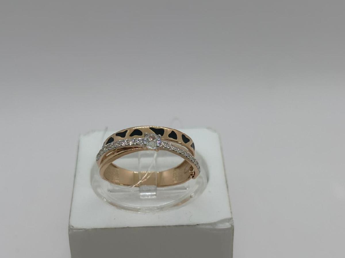 КОЛЬЦО С КАМНЯМИ (Au 585)