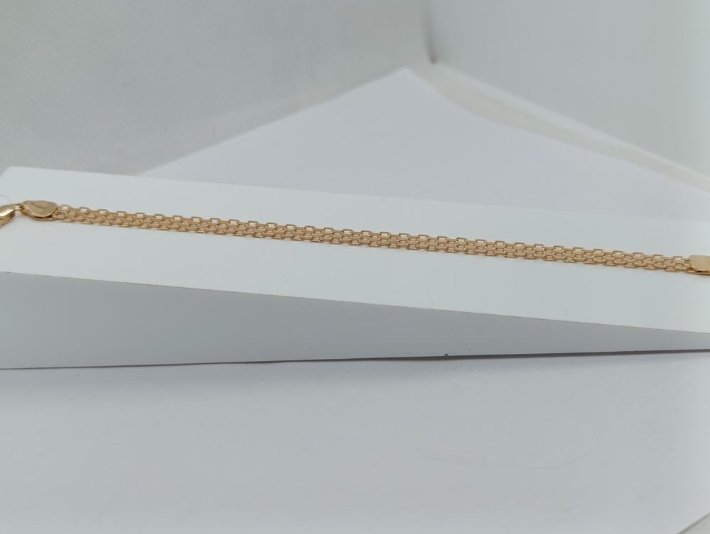 БРАСЛЕТ ПОЛНОВЕСНЫЙ Бисмарк машинный (Au 585)