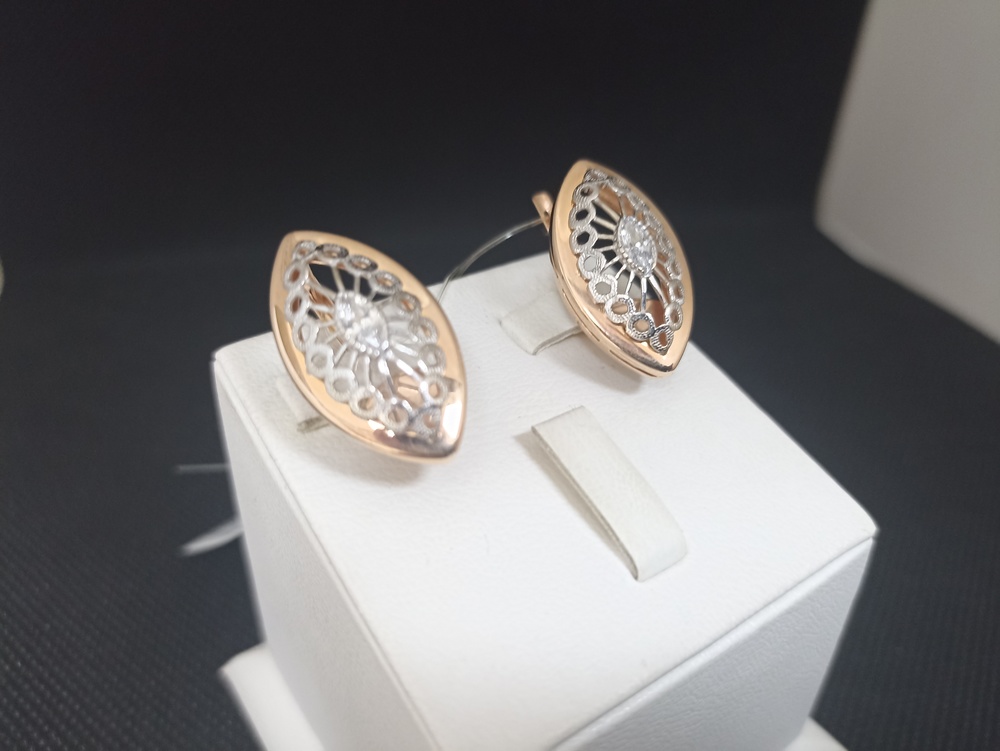 СЕРЬГИ С КАМНЕМ (Au 585)