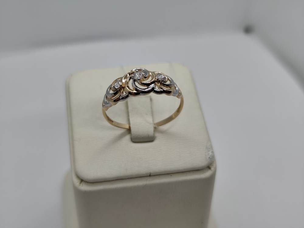 КОЛЬЦО С КАМНЯМИ (Au 585)