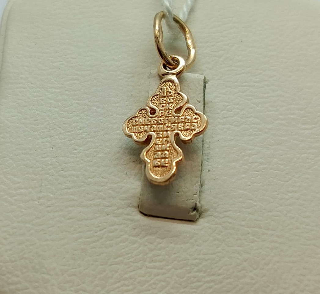 ПОДВЕСКА КРЕСТ БЕЗ КАМНЯ (Au 585)