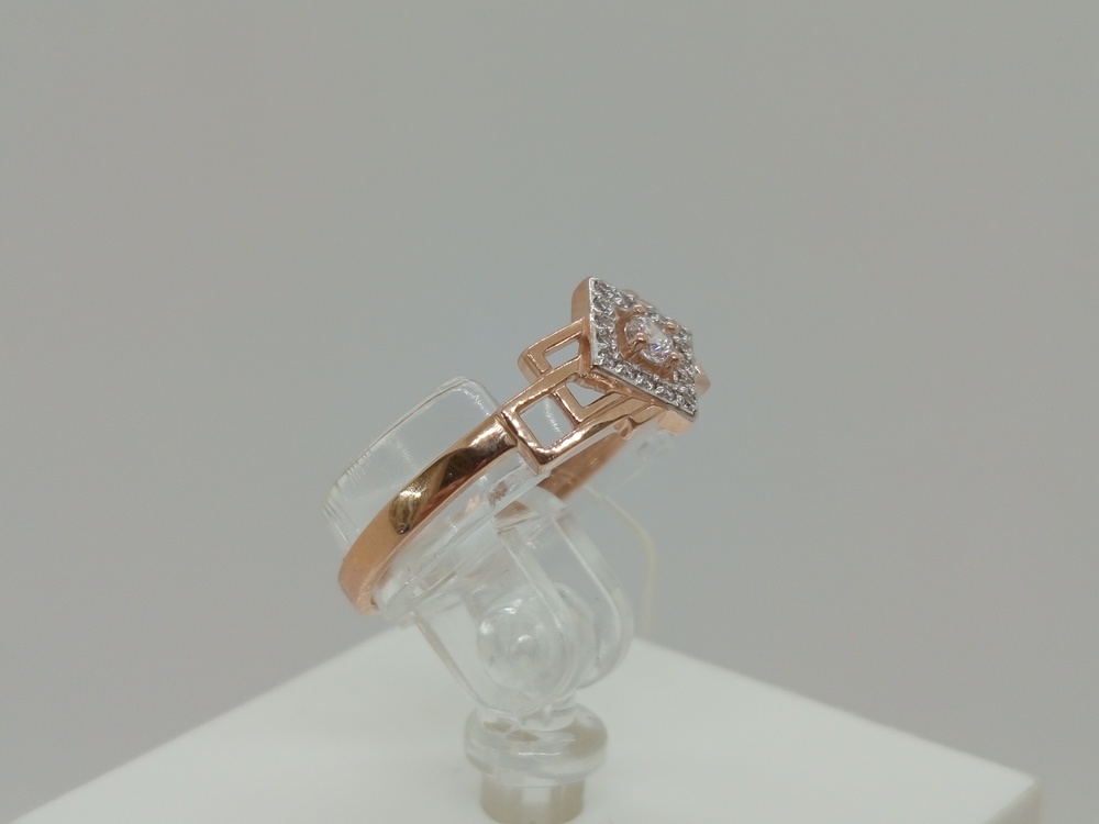 КОЛЬЦО С КАМНЯМИ (Au 585)