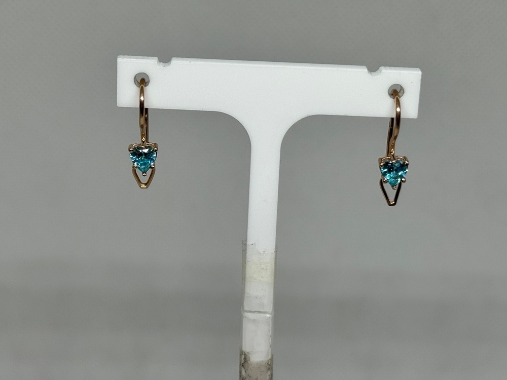 СКМ585 СЕРЬГИ С КАМНЕМ (Au 585)