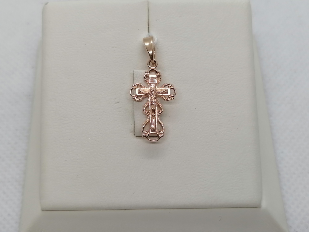 ПОДВЕСКА КРЕСТ БЕЗ КАМНЯ (Au 585)