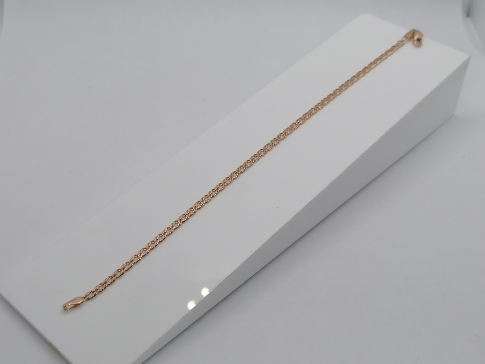 БРАСЛЕТ ПУСТОТЕЛЫЙ Ромб двойной Au 585