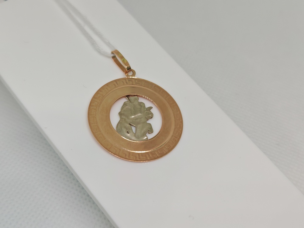 ПОДВЕСКА ЗНАК ЗОДИАКА ВОДОЛЕЙ Au 585