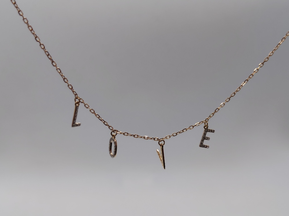 КОЛЬЕ С КАМНЯМИ Au 585