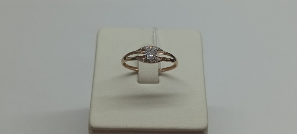 КОЛЬЦО С КАМНЯМИ (Au 585)