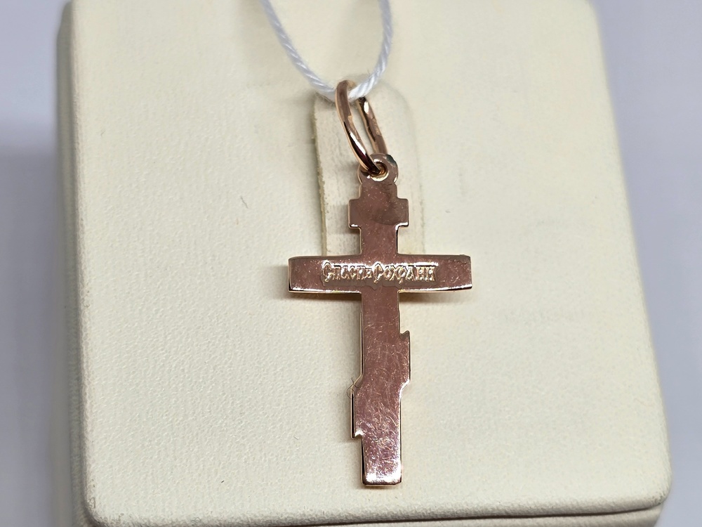 ПОДВЕСКА КРЕСТ БЕЗ КАМНЯ (Au 585)