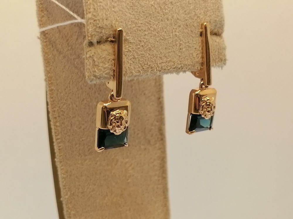 СЕРЬГИ ЛОНДОН БЛЮ ТОПАЗ (Au 585)