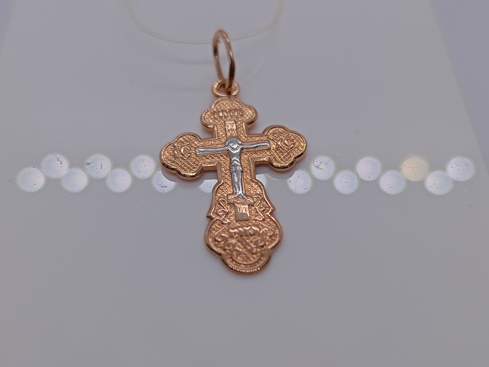 20-0204 ПОДВЕСКА КРЕСТ без камня (Au 585)