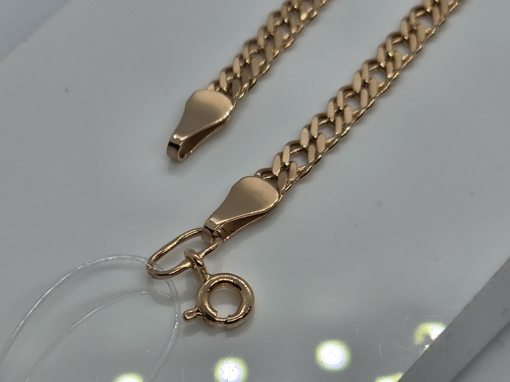 БРАСЛЕТ ПУСТОТЕЛЫЙ Ромб двойной (Au 585)