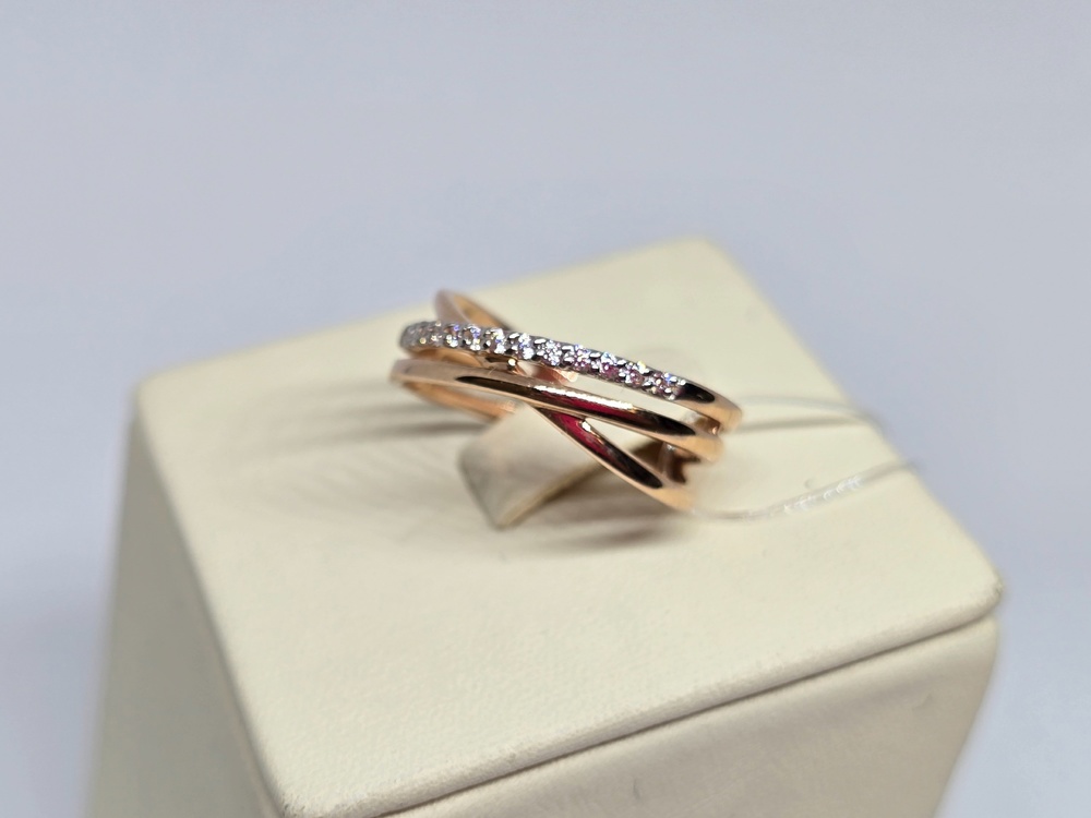 КОЛЬЦО С КАМНЯМИ (Au 585)