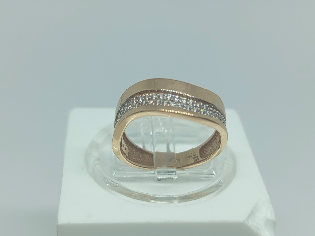 КОЛЬЦО С КАМНЯМИ (Au 585)