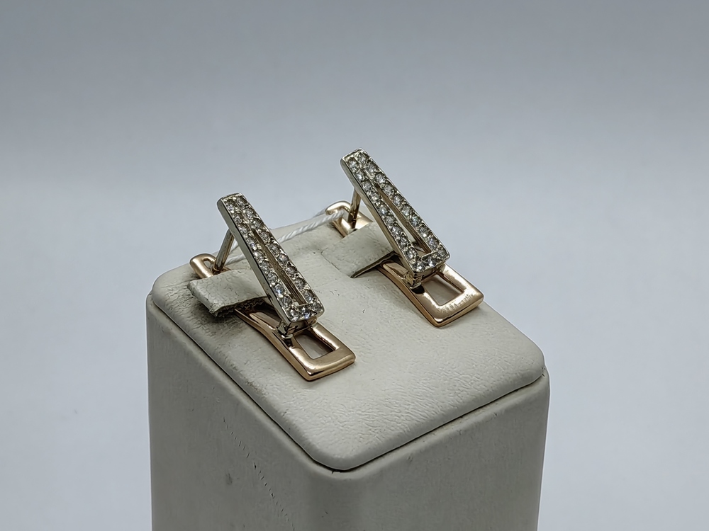 СКМИ585 СЕРЬГИ С КАМНЯМИ (Au 585)