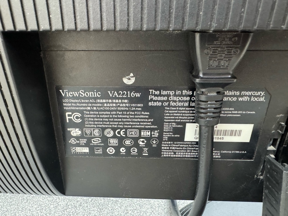 Монитор Viewsonic VA2216W