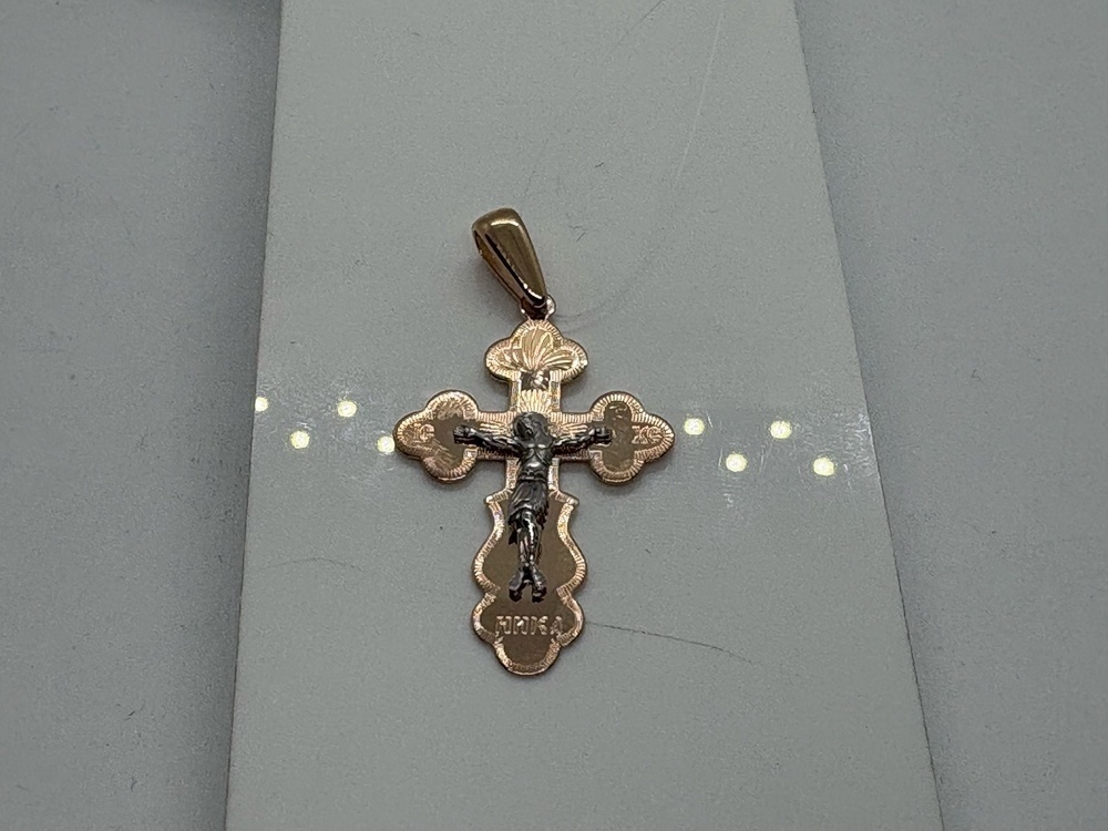 ПОДВЕСКА КРЕСТ без камня (Au 585)