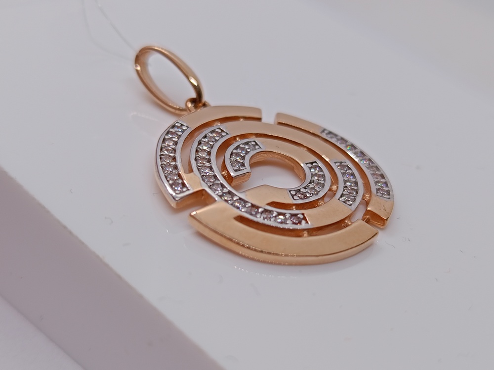 01-318264 ПОДВЕСКА С КАМНЯМИ (Au 585)