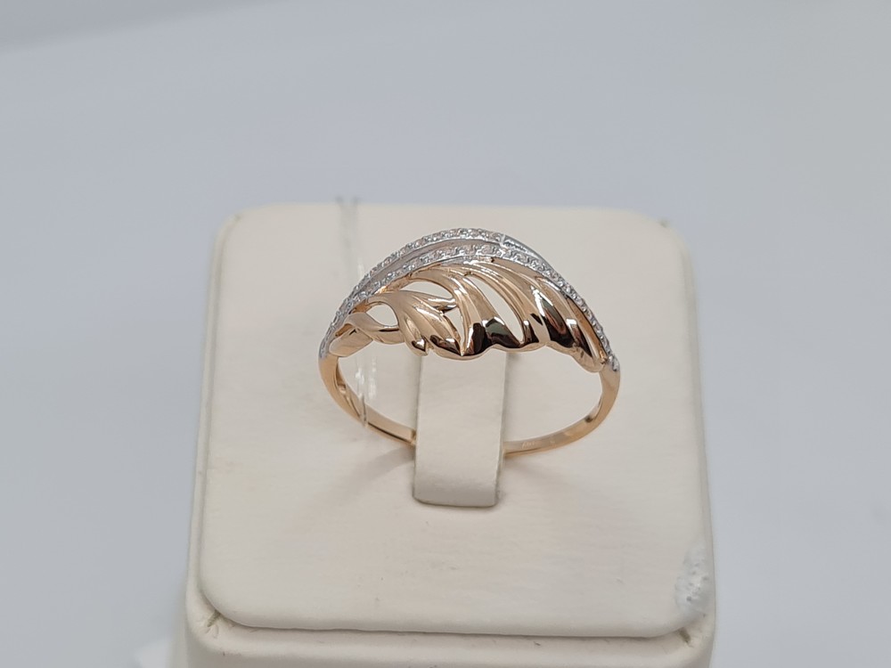 КОЛЬЦО С КАМНЯМИ (Au 585)